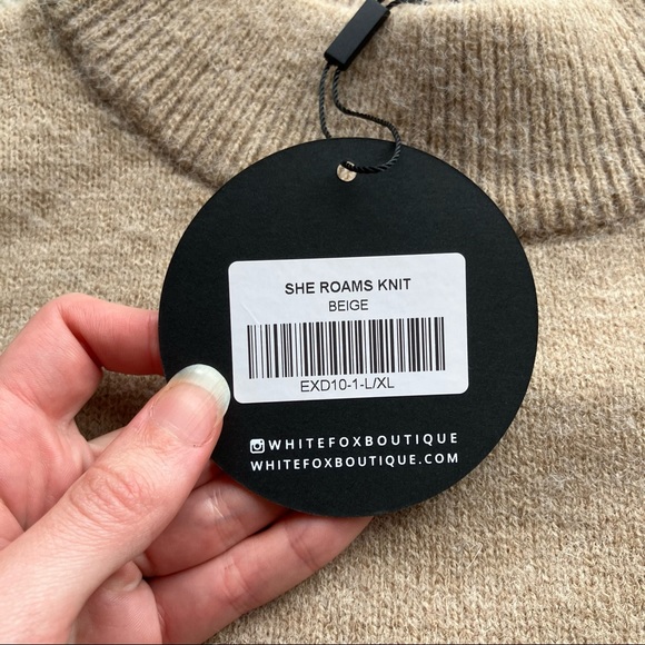 White Fox Boutique She Roams Knit tan - Picture 4 of 7